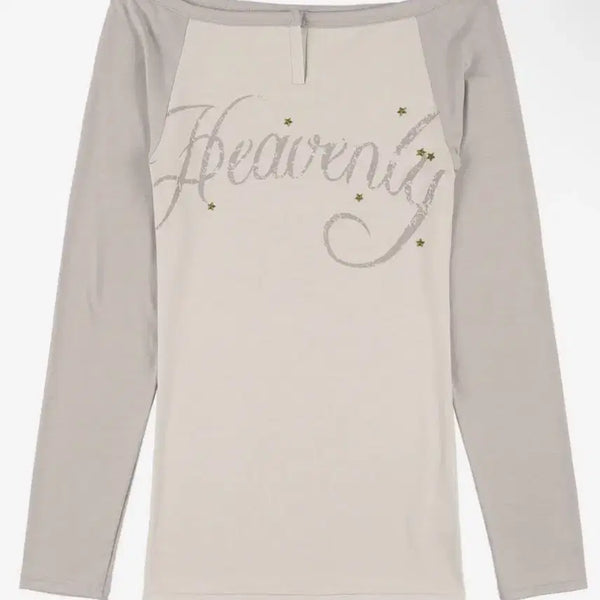 [BUNJANG] Fancy Club Heavenly Off-Shoulder Long Sleeve (Beige) / 팬시클럽 헤븐리 오프숄더 롱슬리브 (BEIGE)