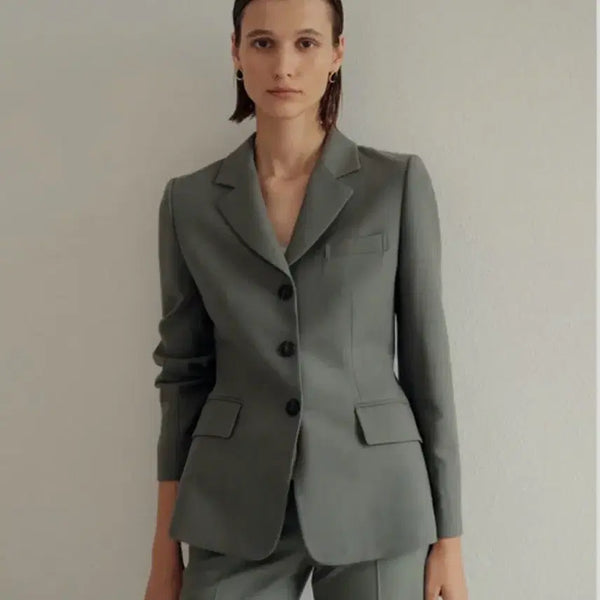 [BUNJANG] Lookast Mint Gray Blazer Jacket (Size S) / 새상품] 룩캐스트 민트그레이 블레이저 자켓 S