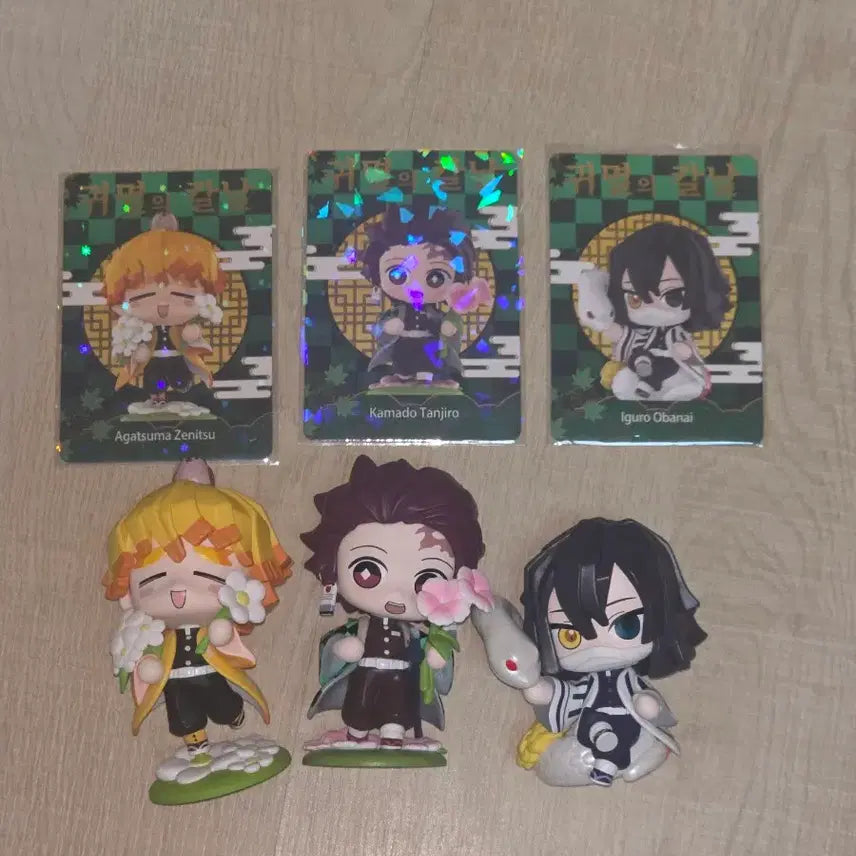[BUNJANG] Kimetsu no Yaiba Pop Mark Figures Bundle Set (Zenitsu, Tanjiro, Iguro) / 귀멸의칼날 팝마크 피규어 젠이츠 탄지로 이구로 일괄