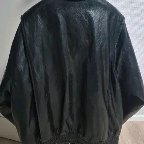[BUNJANG] Facade Pattern Oversized Leather Blouson (Small) / 파사드패턴 오버핏레더 블루종 s