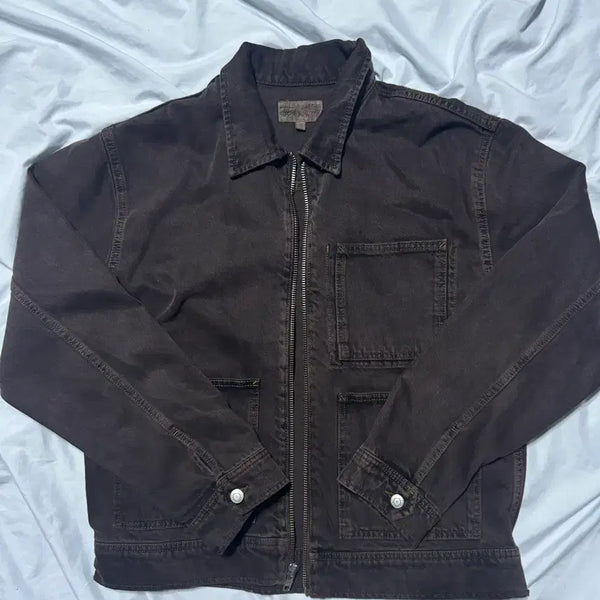 [BUNJANG] Stussy Denim Work Zip Jacket Espresso M / (M) 스투시 데님 워크 집 자켓
