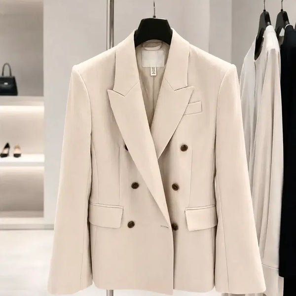 [BUNJANG] H&M Beige Double-Button Blazer Jacket XS / (상태최상)H&M 베이지 더블 버튼 자켓 XS