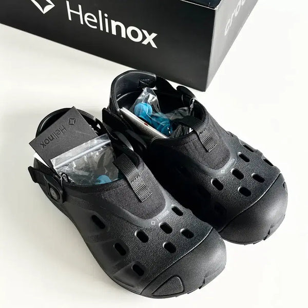 [BUNJANG] Crocs x Helinox Quick Trail Clog Black / [새상품] 크록스 X 헬리녹스 퀵 트레일 클로그 블랙 240
