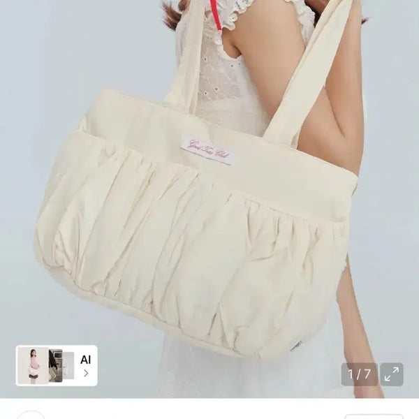 [BUNJANG] Goodgoods Soufflé Tote Bag Cream / 굿토드즈 수플레 토트백 크림 새상품 (99000원)