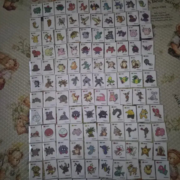 [BUNJANG] Pokemon Bread Stickers Generation 1 - 117 Variants (Three-Digit Seal Bundle) / 포켓몬 띠부씰 1세대 세자리씰 117종 일괄판매합니다