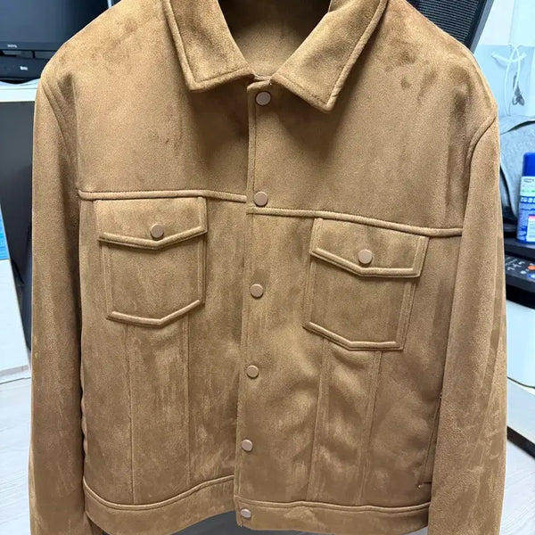 [BUNJANG] ZARA Brown Suede Jacket L / 자라 브라운 자켓 스웨이드 L