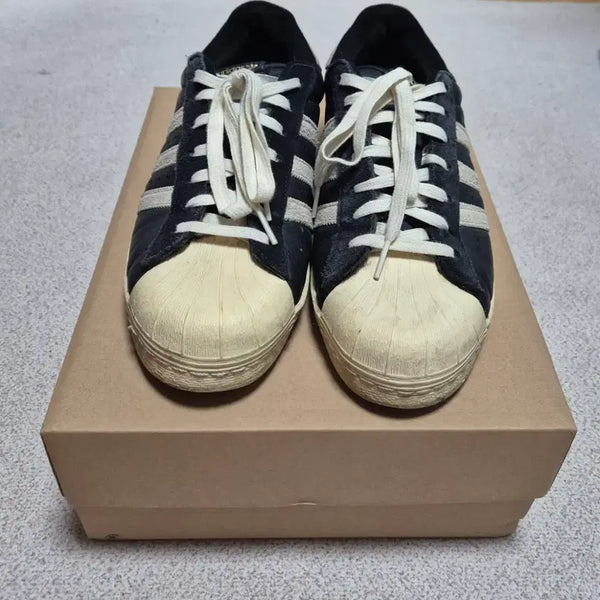[BUNJANG] Adidas Superstar 82 Black Cream Men's US 9.5 / 아디다스 슈퍼스타 82 블랙 크림 275