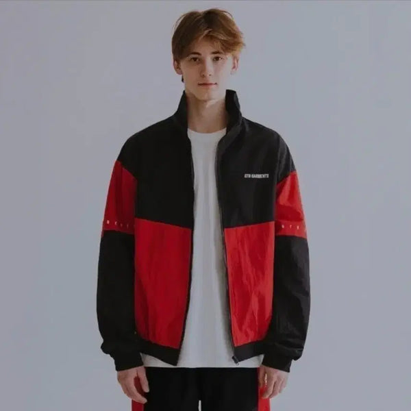 [BUNJANG] QT8 GARMENTS Yeon Si-eun Windbreaker Jacket Black/Red / 약한영웅 안수호 바람막이 QT8 GARMENTS 바람막이 자켓 블랙/레드