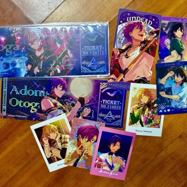 [BUNJANG] Ensemble Stars UNDEAD Rei, Koga, Adonis, Kaoru Bundle Set Pouch Ticket Arcana / 앙스타 언데드 레이 코가 아도니스 카오루 파샤 티켓 아르카나 일괄