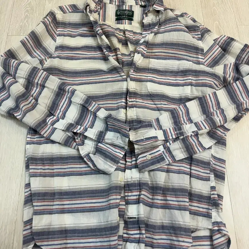 [BUNJANG] Jitman Vintage Striped Shirt (M) / 짓먼빈티지 스트라이프셔츠 m사이즈