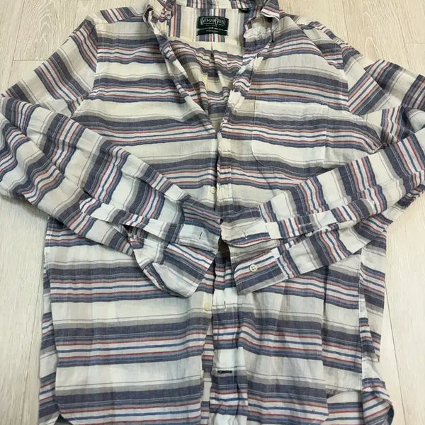 [BUNJANG] Jitman Vintage Striped Shirt (M) / 짓먼빈티지 스트라이프셔츠 m사이즈