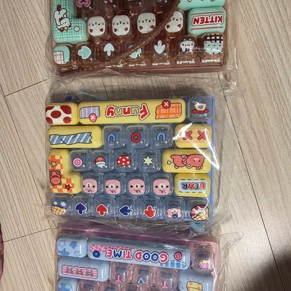 [BUNJANG] Cute Character Design Keycap Set - Special Price / 키보드 키캡 세트 귀여운 캐릭터 디자인 불량 특가