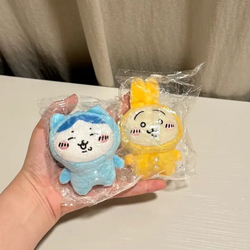 [BUNJANG] Usagi Hachiwara Pajama Party's Doll Keychain Set (2 Types) / 우사기, 하치와레 파자마 파티즈 인형 키링 2종 세트
