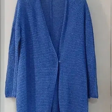 [BUNJANG] System Blue Knit Cardigan / 한섬 시스템 블루 색상 니트 가디건