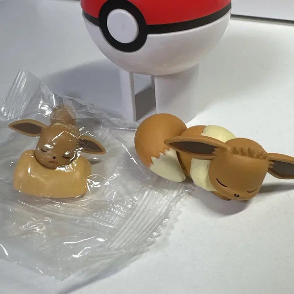 [BUNJANG] Pokemon Eevee Figure Bundle Set (Sleeping, Soda) / 일괄) 포켓몬스터 이브이 피규어 가챠 소다 잠꾸러기 잠 잠자는 자는