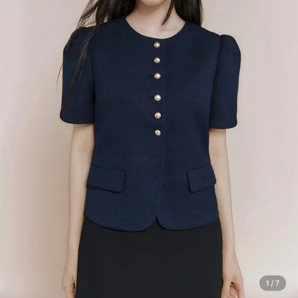 [BUNJANG] Ivana Helsinki Valentina Jacket Navy / 이바나헬싱키 발렌티나 자켓 네이비