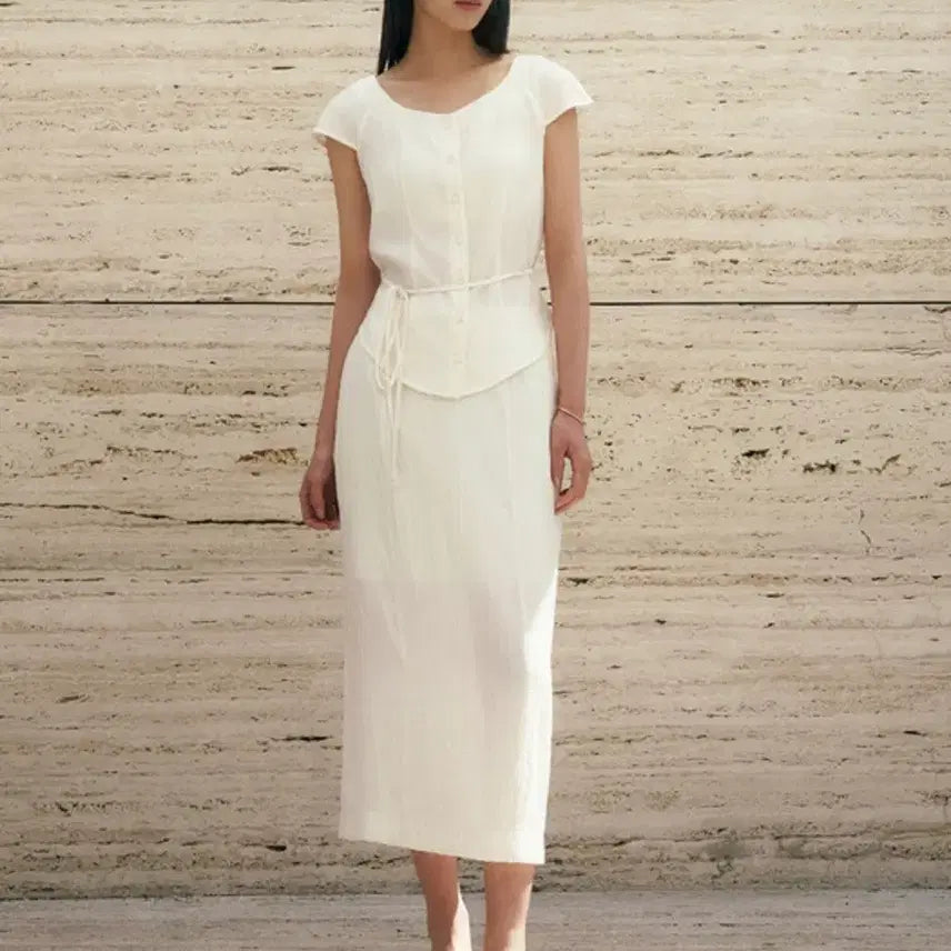 [BUNJANG] Siyazu Wrinkle Blouse & Skirt Set-up Ivory / 시야쥬 링클 블라우스 스커트 셋업 siyazu 셋업 아이보리 블라우스