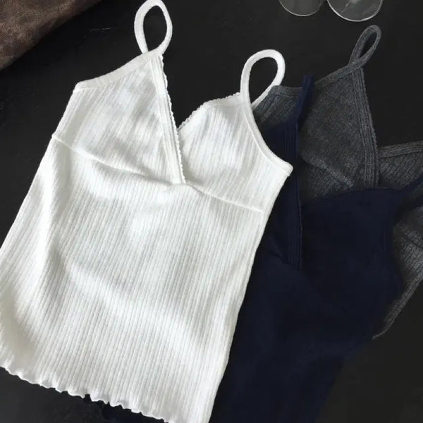 [BUNJANG] Charcoal Lace Camisole / 차콜 레이스 나시 새상품