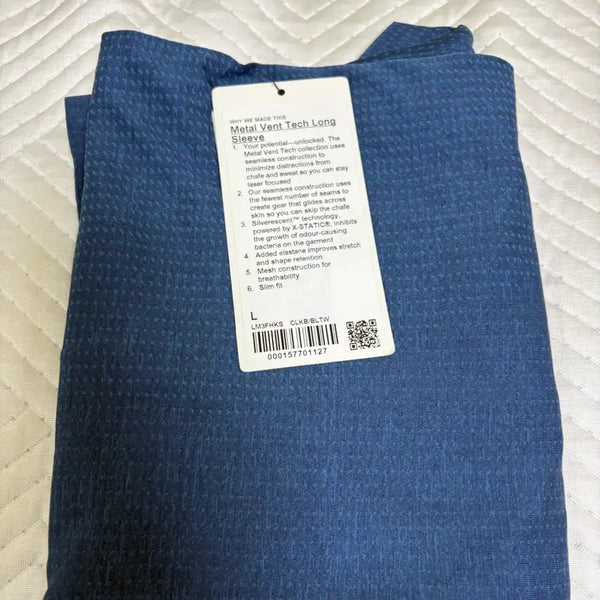 [BUNJANG] Lululemon Metal Vent Tech Long Sleeve Navy L / 룰루레몬 메탈 벤트 테크 롱슬리브 네이비 L