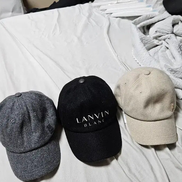 [BUNJANG] Lanvin Blanc 3-Piece Cap Set / 랑방블랑 볼캡 3종 세트