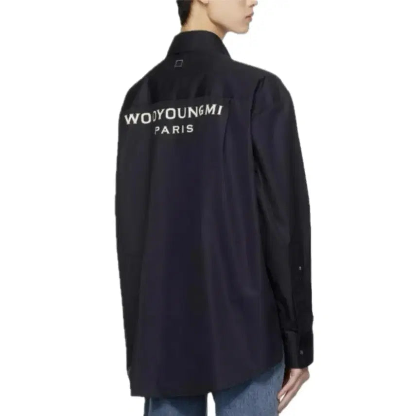 [BUNJANG] Wooyoungmi 20SS First Edition Back Logo Shirt Navy / (미시착) 우영미 20ss 초판 백로고 셔츠 네이비