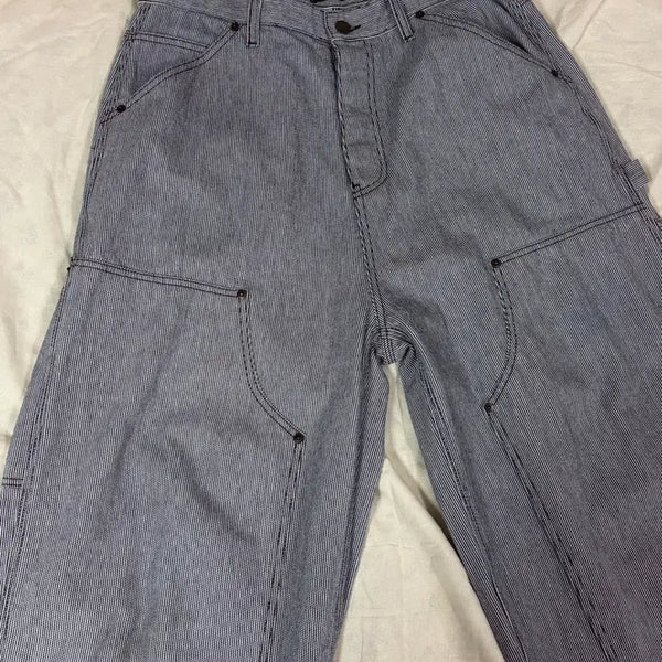 [BUNJANG] Undermycar Stripe Double Knee Pants / [1] 언더마이카 스트라이프 더블니 팬츠