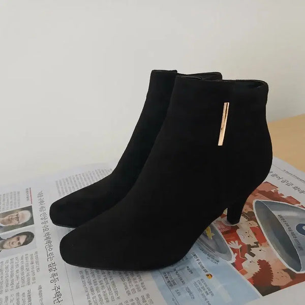 [BUNJANG] Women's Suede Ankle Boots (New) / 여성 스웨이드 앵글부츠(새신발)