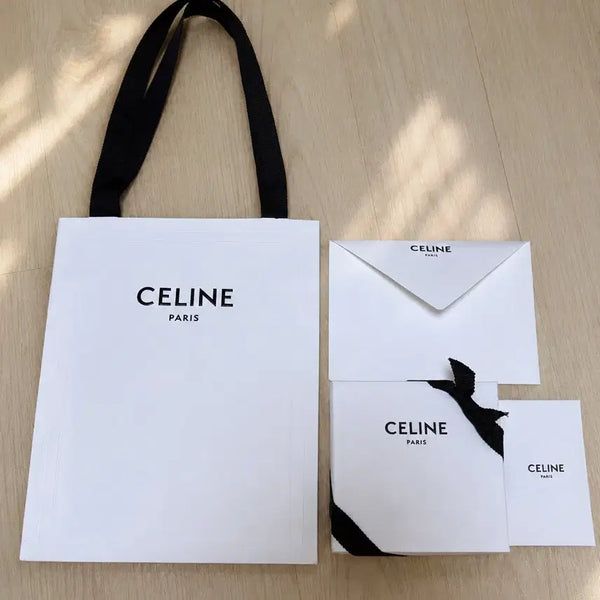 [BUNJANG] Celine Shopping Bag, Ribbon Packaging Box, Gift Card, and Sticker Set / [당일배송/ 백화점정품] 셀린느 쇼핑백+리본 포장박스+기프티 카드+스티커 세트