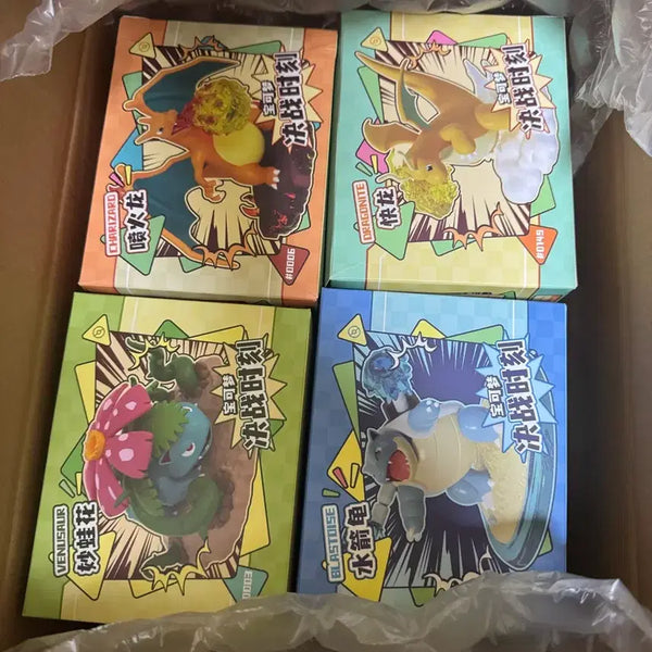 [BUNJANG] First Generation Starters & Dragonite Figures Bundle Set / 1세대 스타팅 피규어 + 망나뇽 피규어
