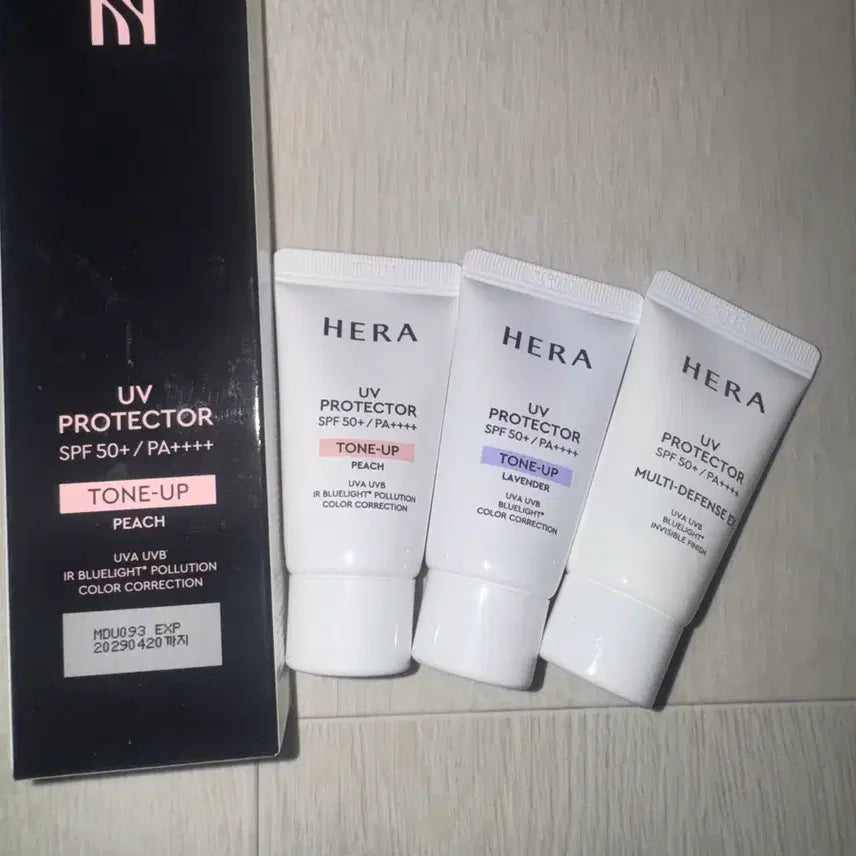 [BUNJANG] Hera UV Protector Tone-Up Sun Cream SPF50+ PA++++ (50ml) with Miniatures / 헤라 UV 프로텍터 톤업 선크림