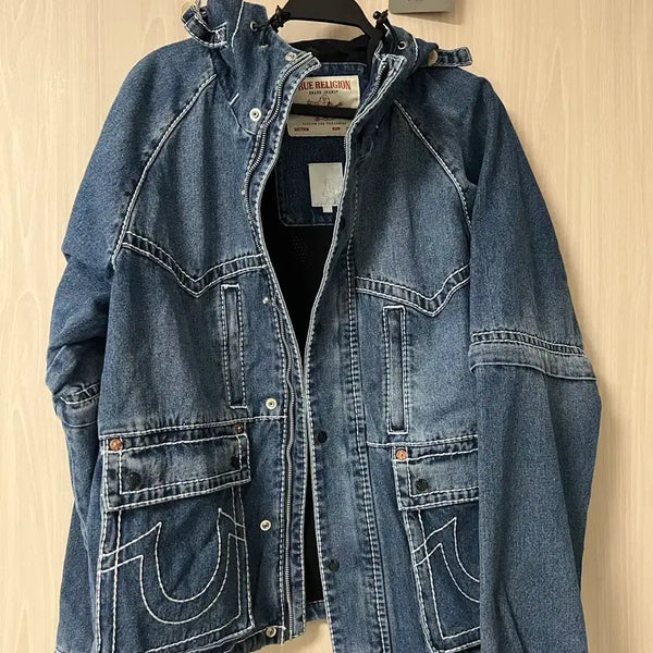 [BUNJANG] True Religion Detachable Sleeve Denim Jacket / 트루릴리젼 데님 자켓 청자켓