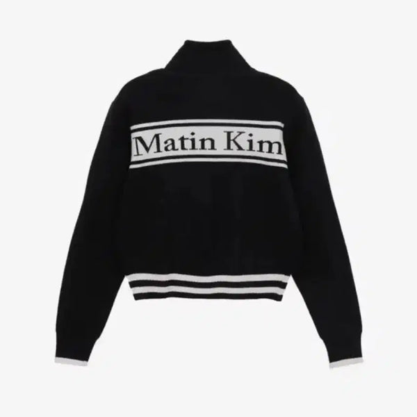 [BUNJANG] Matin Kim Knit Zip-Up Black S / Matin Kim 마뗑킴 니트 집업 블랙 S