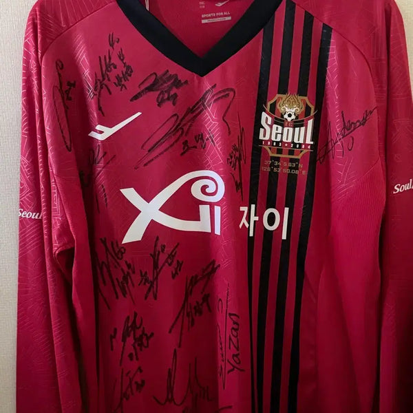 [BUNJANG] FC Seoul 2024 Home Authentic Jersey Signed by 26 Season Squad / Fc서울 2024 홈 유니폼 노마킹 26시즌 선수단 친필사인
