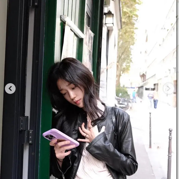 [BUNJANG] REIM Black Leather Jacket S / 리임 블랙 레더자켓 노윤서 레더 자켓 s