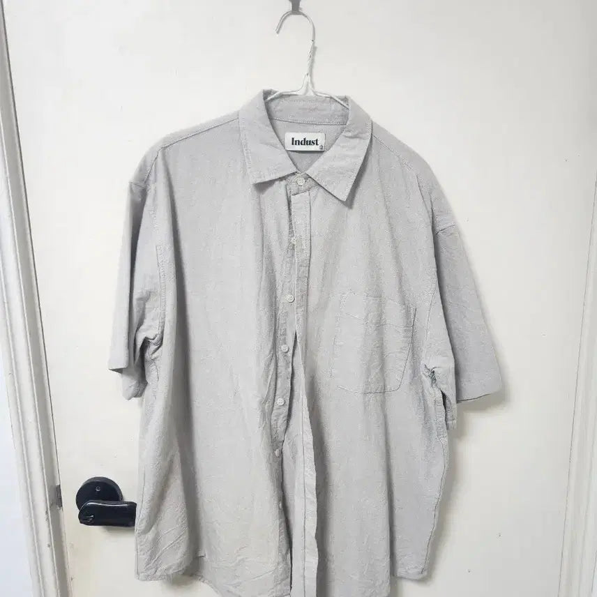 [BUNJANG] Indust Half Shirt Grey / 인더스트 하프 셔츠 그레이