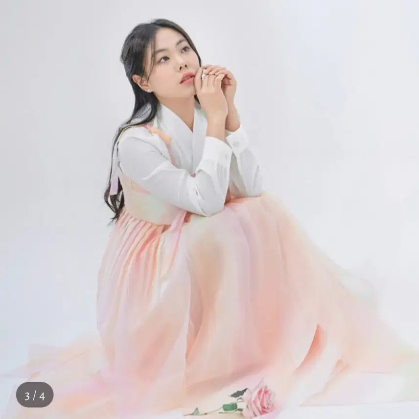 [BUNJANG] Nabim Hanbok Juliet Rose Dress / 나빔한복 켜켜이 드레스 줄리엣로즈 한복드레스