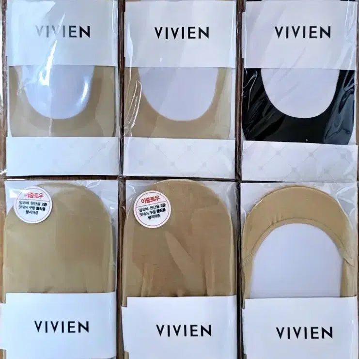 [BUNJANG] Vivian Foot Covers 4 Types 6 Pairs Set / 비비안 덧신 4종 6개