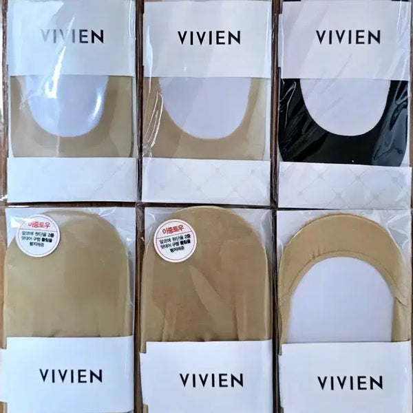 [BUNJANG] Vivian Foot Covers 4 Types 6 Pairs Set / 비비안 덧신 4종 6개