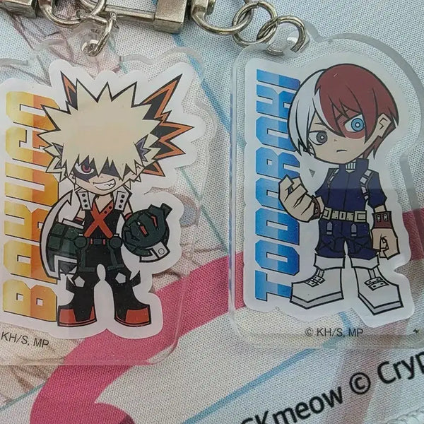 [BUNJANG] My Hero Academia Bakugo Todoroki Acrylic Keyring Set / 나의 히어로 아카데미아 바쿠고, 토도로키 아크릴 키링