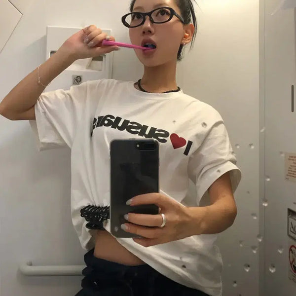 [BUNJANG] Susuaang White Cotton T-Shirt / 수수앙 susuang 제작반팔 티셔츠 화이트