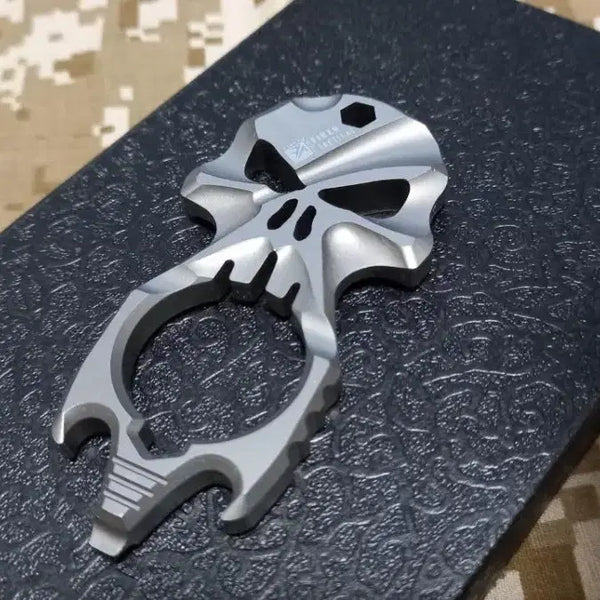 [BUNJANG] Fike Tactical EDC Titanium Skull Self-Defense Tool Keychain / 파이커택티컬 EDC 티타늄 셀프 디펜스 해골 툴 키링 판매합니다.