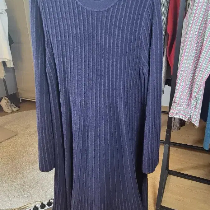 [BUNJANG] COS Navy Ribbed Knit Dress M / COS 네이비 골지 니트 원피스 M