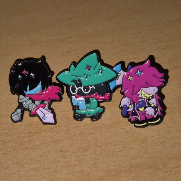 [BUNJANG] Deltarune Kris Ralsei Susie Unofficial Badges Bundle Set / (일괄) 델타룬 크리스 랄세이 수지 비공식 뱃지