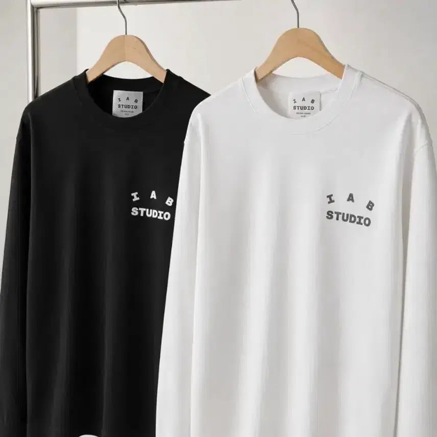 [BUNJANG] IAB STUDIO Black White Long Sleeve Overfit XL / (새상품) 아이앱 스튜디오 블랙 화이트 롱슬리브 오버핏 XL