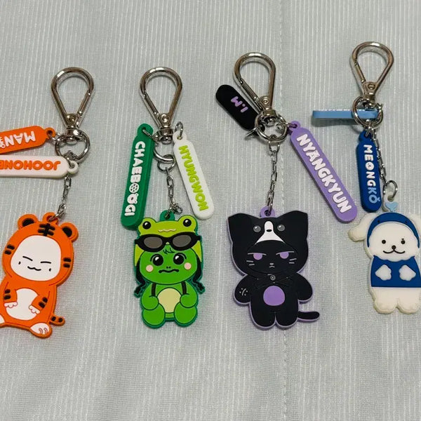[BUNJANG] Monsta X Member Keyring 4pc Set / 몬스타엑스 키링 4개 세트