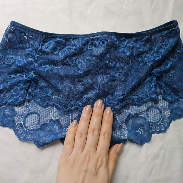 [BUNJANG] Blue Lace Shorty Shorts (Used) / (중고) 블루 레이스 숏 팬티