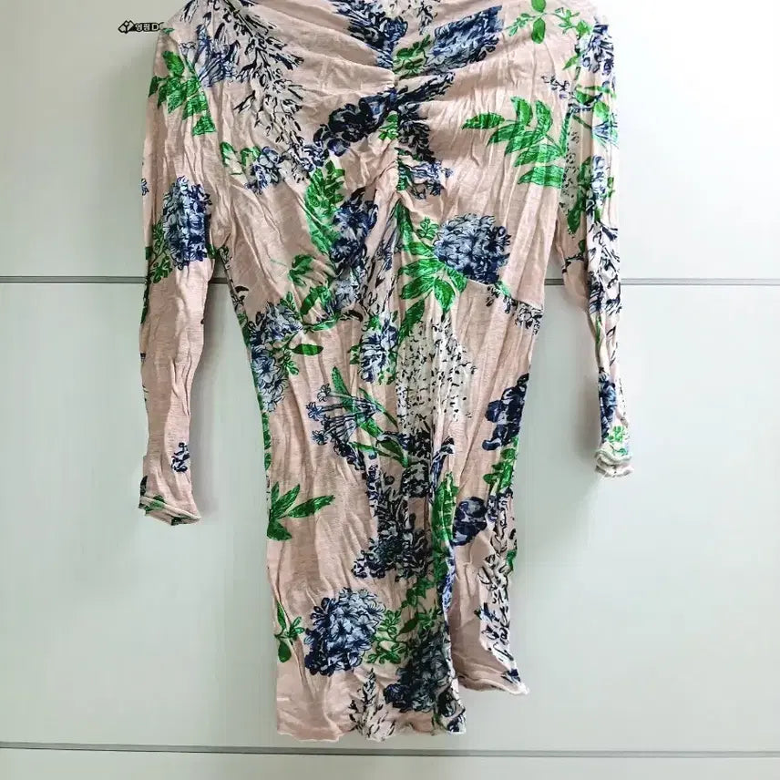 [BUNJANG] Fairy Flower Print T-Shirt / Fairy Flower Pink Blue Tshirt