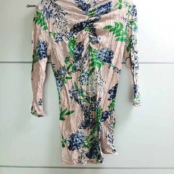 [BUNJANG] Fairy Flower Print T-Shirt / Fairy Flower Pink Blue Tshirt