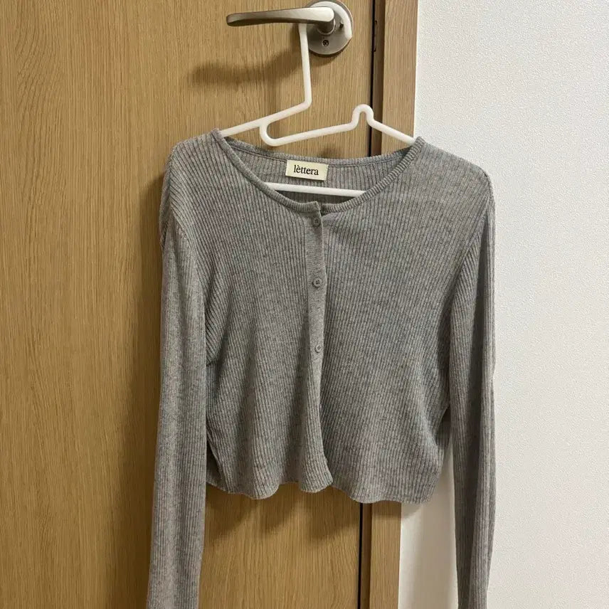 [BUNJANG] Lettera Basic Round Linen Cardigan Grey / 레테라 lettera 베이직 라운드 린넨 가디건 그레이