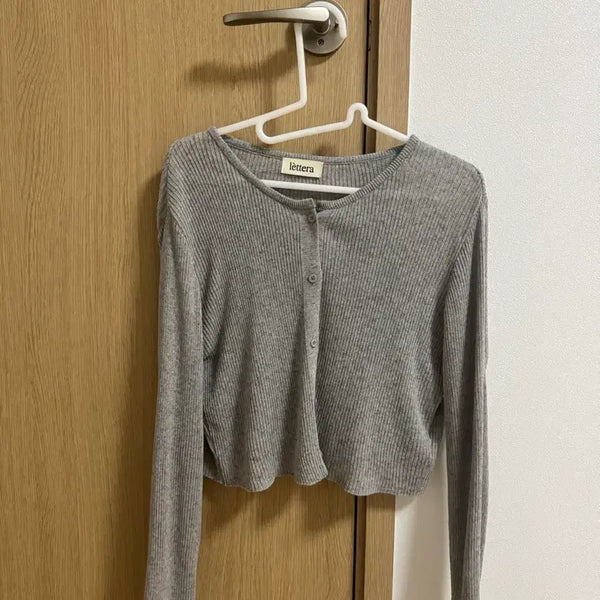 [BUNJANG] Lettera Basic Round Linen Cardigan Grey / 레테라 lettera 베이직 라운드 린넨 가디건 그레이